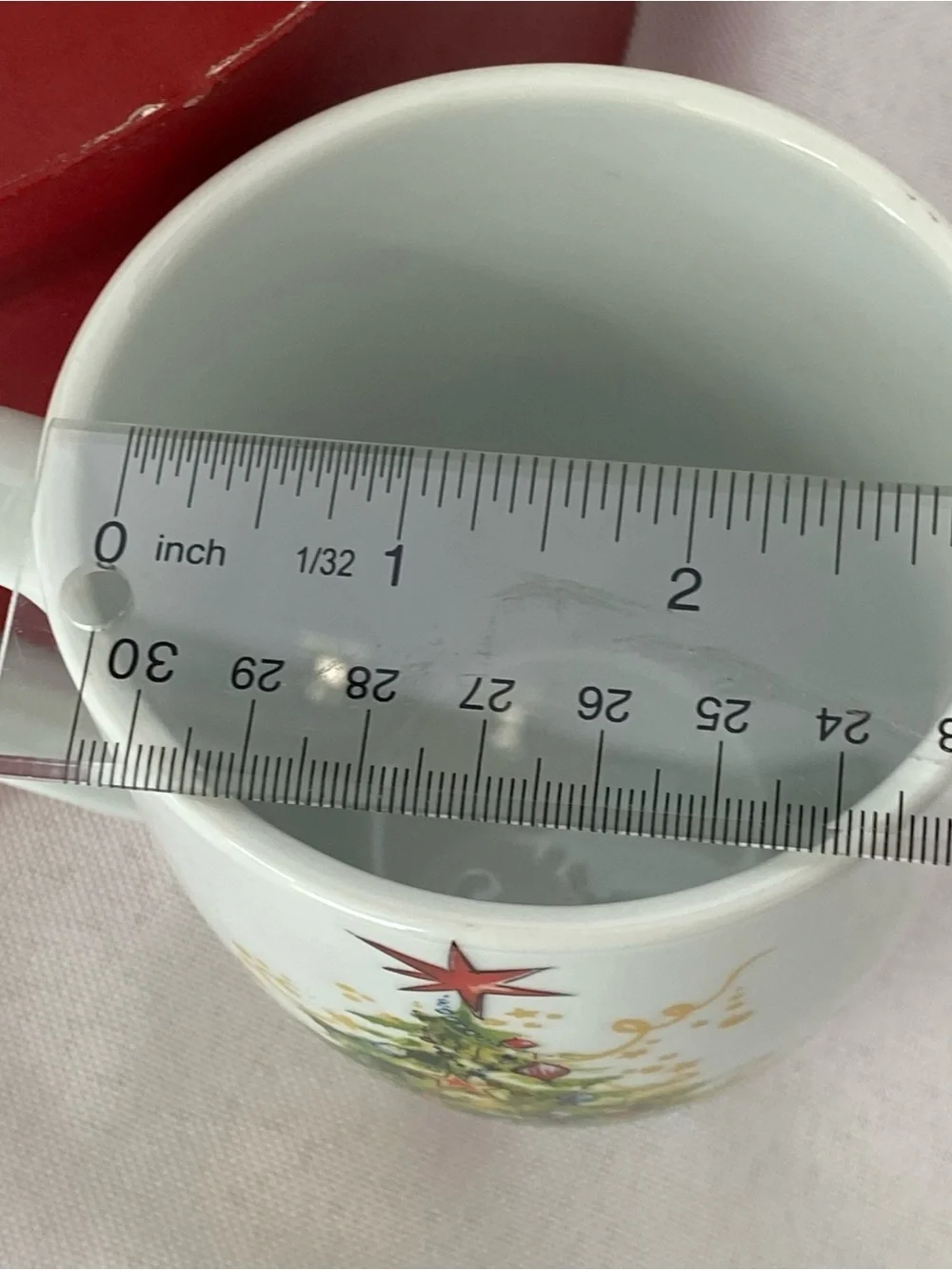 Pottery Barn Holiday Cheer Christmas Tree All is Bright All is Calm Mug Set Of 4
